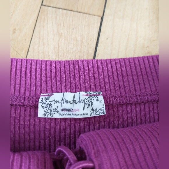 FREE PEOPLE Intimately  Ribbed lola crop top cami Purple Size M - Picture 4 of 4